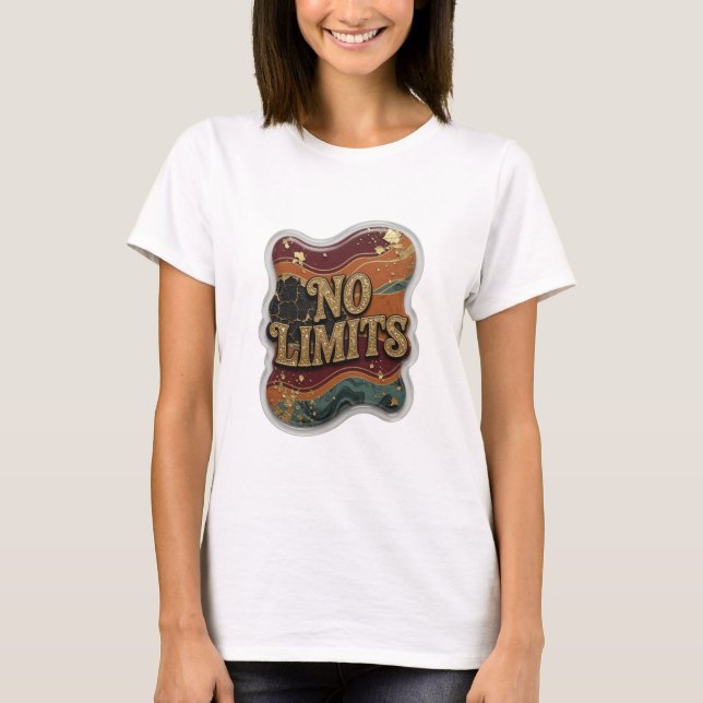 Camiseta Witty Gold Slogan SEM LIMITES (Frente)