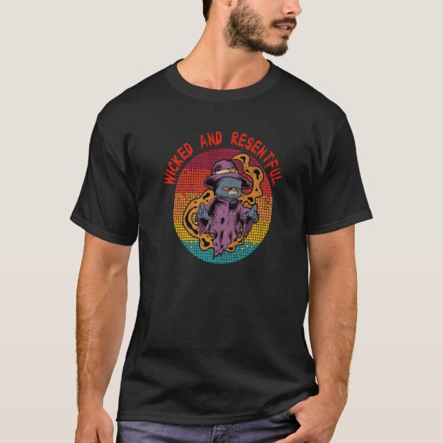 Camiseta Wizard cat witch   (Frente)