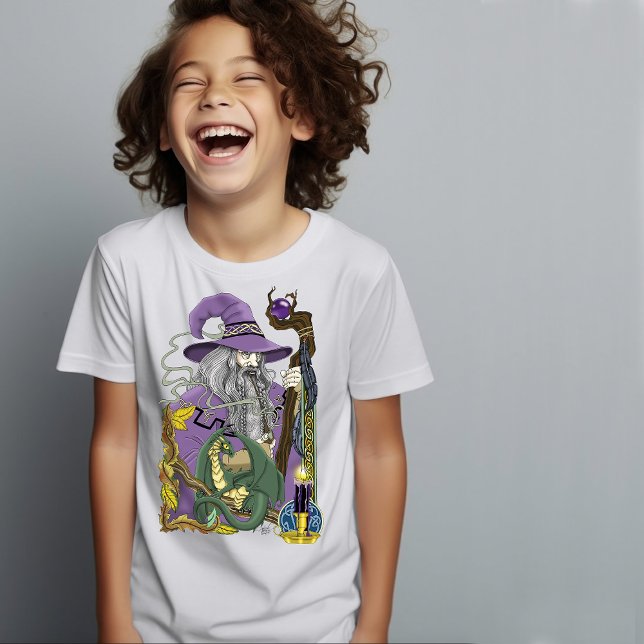 Camiseta Wizard Dragon Fantasy Purple (Criador carregado)