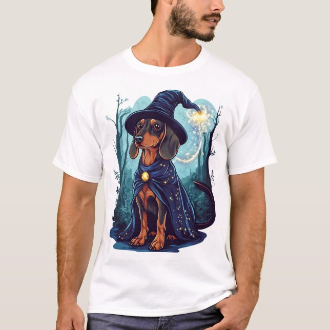 Camiseta Wizard Wiener � Magical Dachshund (Frente)