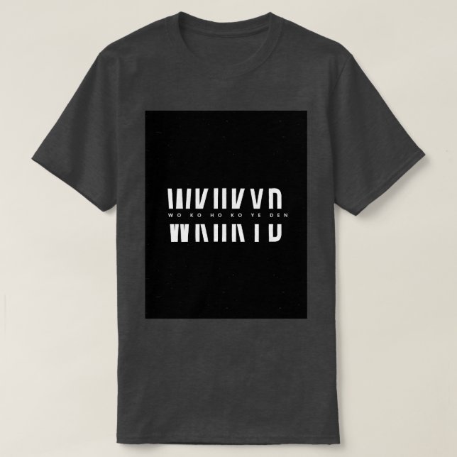 Camiseta WKHKYD Wo Ko Ho Ko Y3 D3n (Frente do Design)