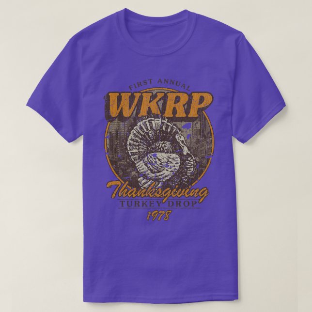 Camiseta WKRP Turquia Drop 1978 Bolsa (Frente do Design)