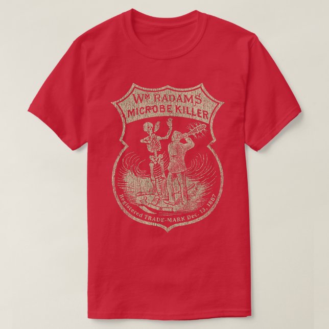 Camiseta Wm Radams Microbe Killer 1887 (Frente do Design)