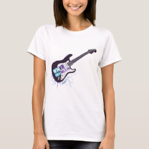 Camiseta WMVR 105.5 FM: Guitarra de Rock Elétrica