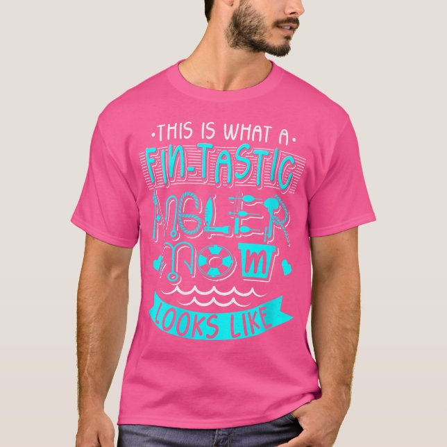 Camiseta Wo Anglas Fintásticas Mãe Peixe-Mãe Pescando Peixe (Frente)