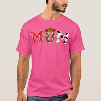 Camiseta Wo Cowboy Mãe Festa de aniversário Do Tema Do Rode