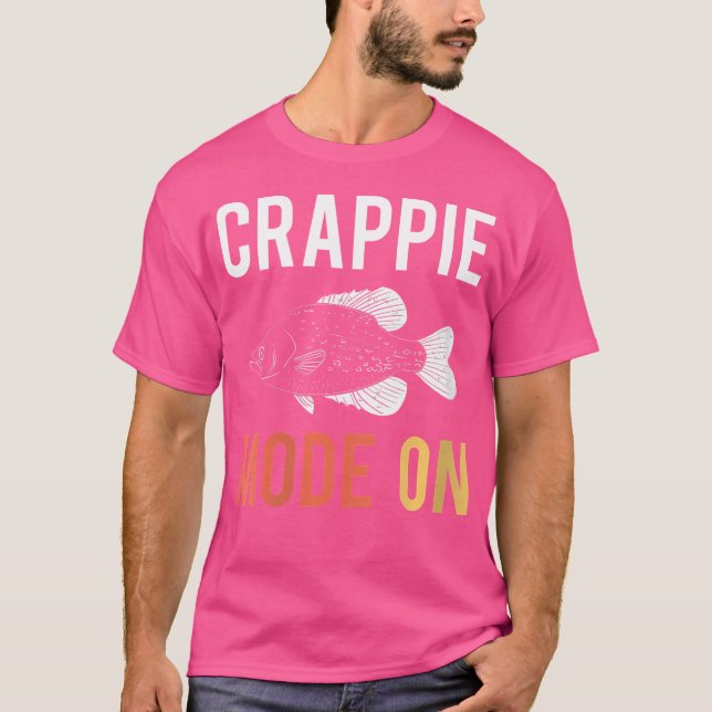 Camiseta Wo Crappie Mode No Pescador (Frente)