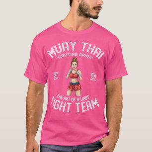 Camiseta Wo Cute Muay Thai Girl Thai Boxing E Kickboxing