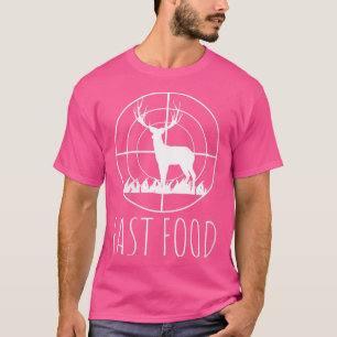 Camiseta Wo Fast Comida Deer Funny Hunting Para Caçadores D