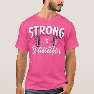 Camiseta Wo Forte É Um Belo Exercício De Giro De Barbelas R