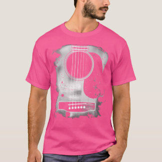 Camiseta Wo Guitar Art Music Six String Acoustic Guitar Roc