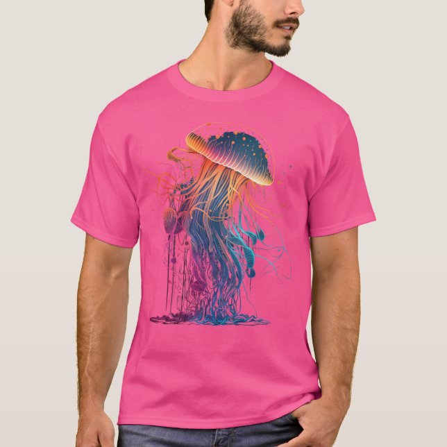 Camiseta Wo Jellyfish Ocean Animal Scuba Merge Jelly Fish (Frente)
