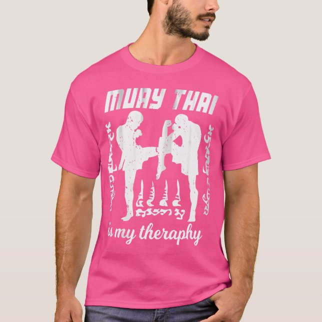 Camiseta Wo Muay Thai É A Minha Terapia Muay Tailandês (Frente)
