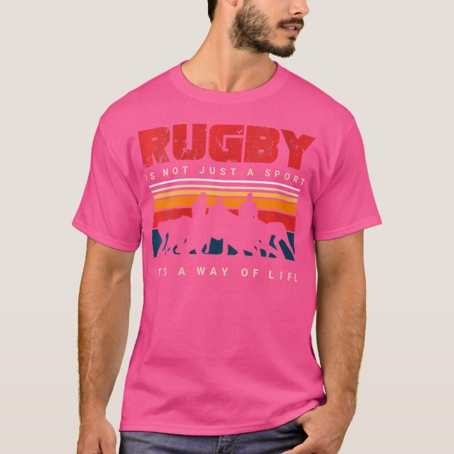 Camiseta Wo Rugby Player E Acoplar Ou Tocar Para Um (Frente)