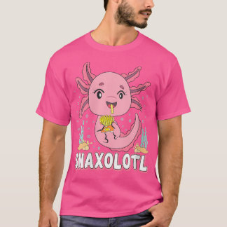 Camiseta Wo Snaxolotl Cute Axolotl Fries Comida Lover