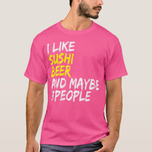 Camiseta Wo Sushi Dizendo Comida Japonesa Eu Gosto De Beer 