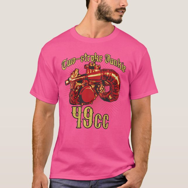 Camiseta Wo Two-Stroke Junkie 49Cc Motocicletas (Frente)