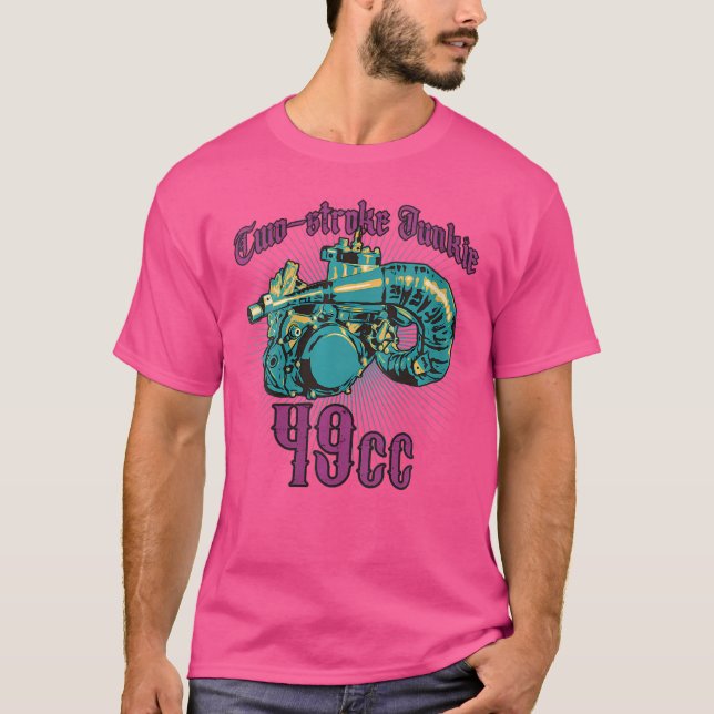 Camiseta Wo Two-Stroke Junkie 49Cc Motorbikes (Frente)