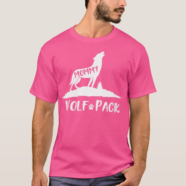 Camiseta Wo Wolf Pack Correspondente à Mamãe da Família Lob (Frente)