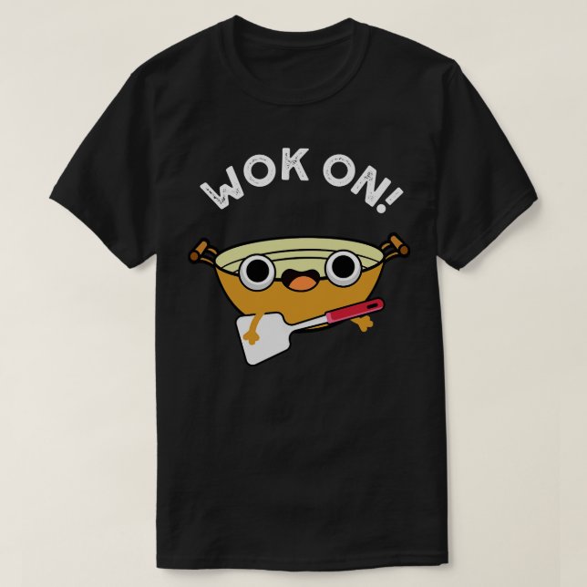 Camiseta Wok On Funny Chinese Rock Pun (Frente do Design)