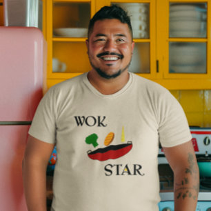 Camiseta Wok Star Veggie Chef Funny