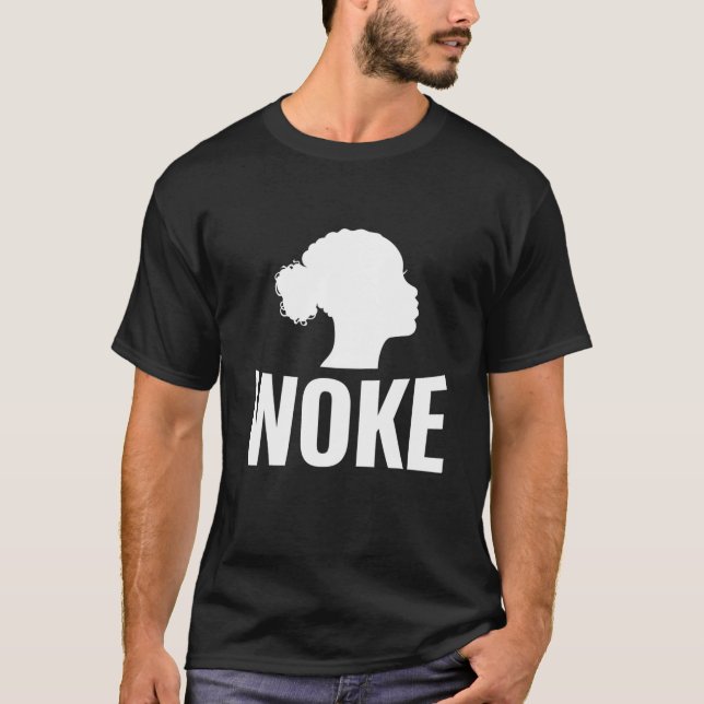 Camiseta Woke AF Conhecimento E Igualdade Mantenham-Se Acor (Frente)