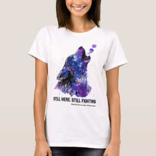 Camiseta Wolf Ainda Aqui Está Lutando Contra A Prevenção Do