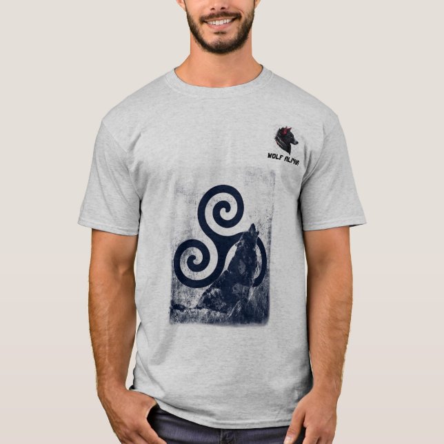 Camiseta Wolf Alpha, Cinza (Frente)