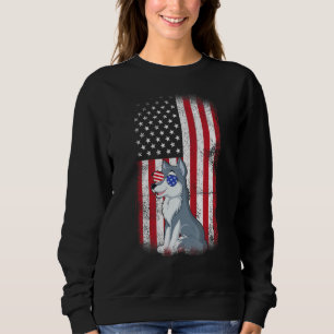 Camiseta Wolf American Flag Boys Raparigas Women Quarto De
