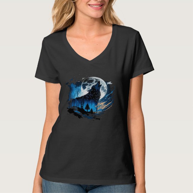 Camiseta Wolf And Wolves Men Women Kids  44 (Frente)