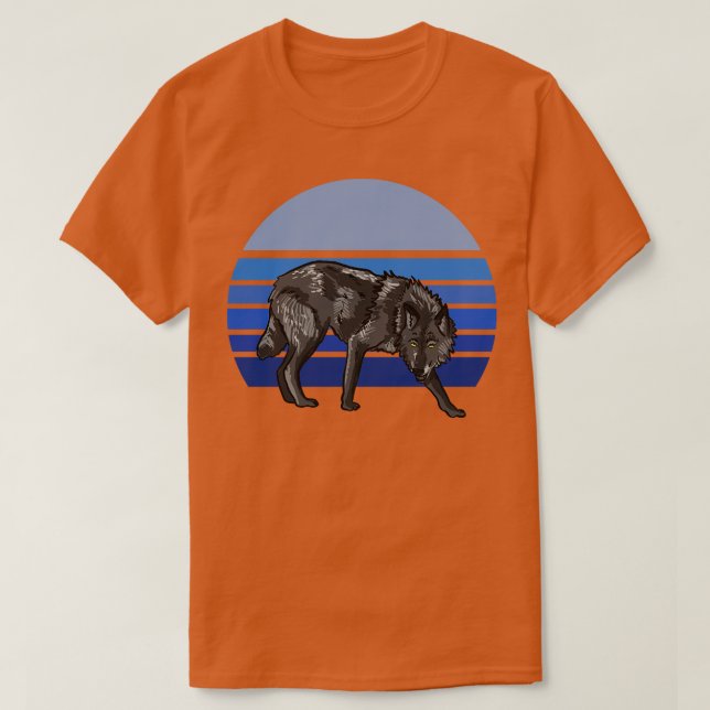 Camiseta Wolf Blue Retro (Frente do Design)