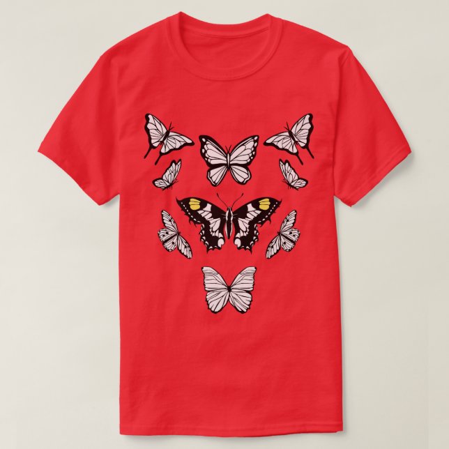 Camiseta Wolf Butterfly Grunge Fairycore Aestic Mall (Frente do Design)