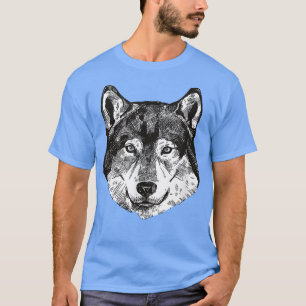 Camiseta Wolf Canis lupus cabeça de cão predador fada de cã