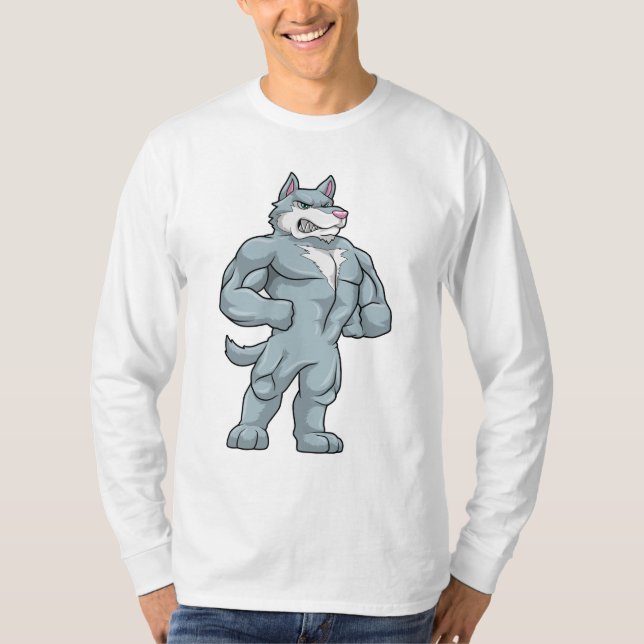 Camiseta Wolf como Bodybuilder extreme (Frente)