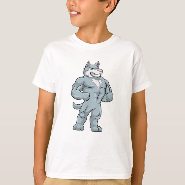 Camiseta Wolf como Bodybuilder extreme (Frente)
