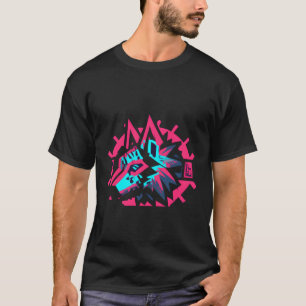 Camiseta Wolf do estilo Cyberpunk