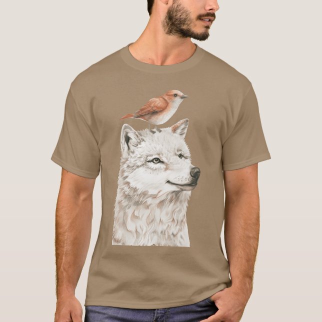 Camiseta Wolf e amigo Bird (Frente)