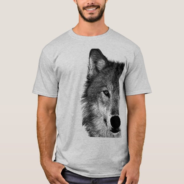 Camiseta Wolf Eye Trabalho de arte (Frente)