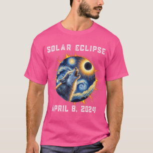 Camiseta Wolf Fans Totality Solar Eclipse 2024 Wolf Howling