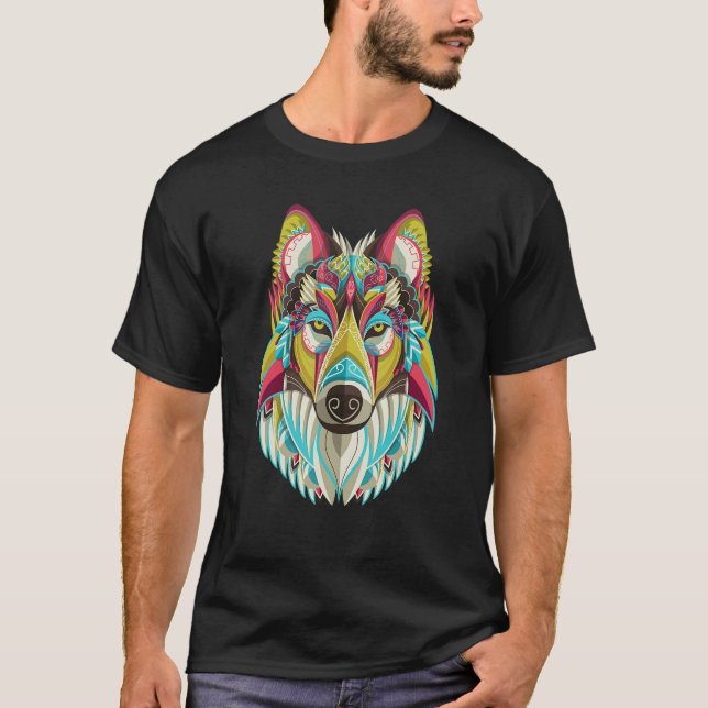 Camiseta Wolf  For Men Wolf  Wolf  Women Wolf Moon (Frente)