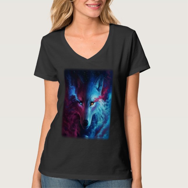 Camiseta Wolf galaxy wolf   for men and woman (Frente)