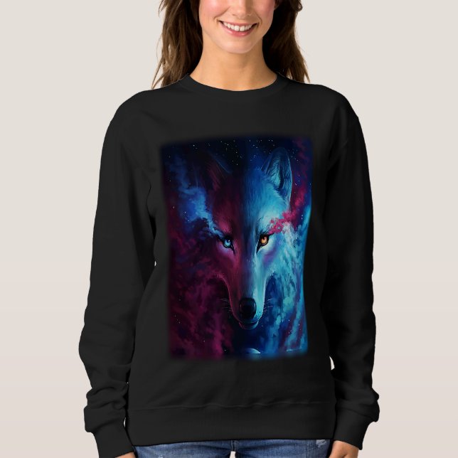 Camiseta Wolf galaxy wolf   for men and woman (Frente)