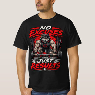 Camiseta Wolf Gym – Sem Desculpas, Apenas Resultad