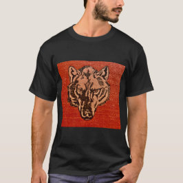 Camiseta Wolf Head em Red
