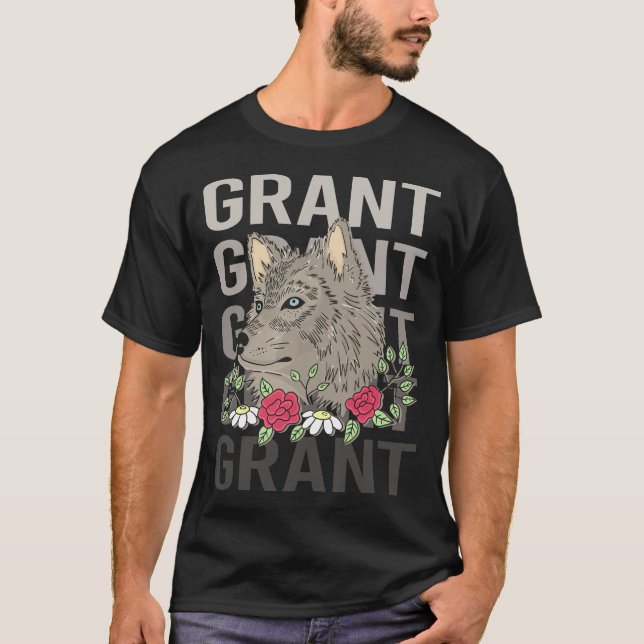 Camiseta Wolf Head - Grant Name (Frente)