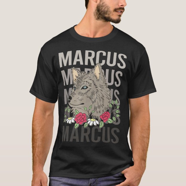Camiseta Wolf Head - Marcus Name (Frente)