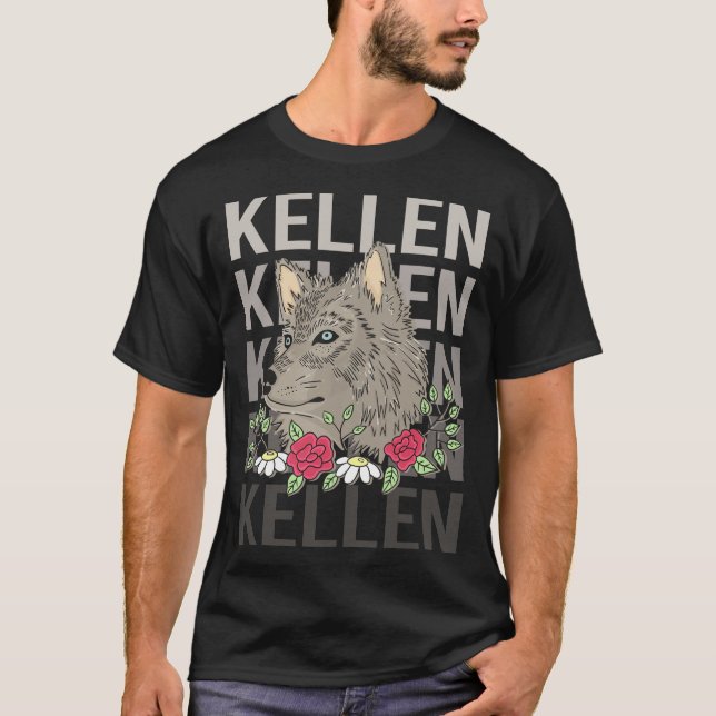 Camiseta Wolf Head - Nome Kellen (Frente)