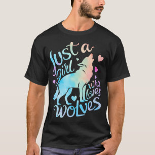 Camiseta Wolf Lover Apenas Uma Menina Que Ama Lobos