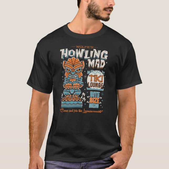 Camiseta Wolf Man Creepy Cute Tiki Lounge - Vacation Surf M (Frente)