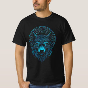 Camiseta Wolf Mask Odin Executa Viking Norse Compass